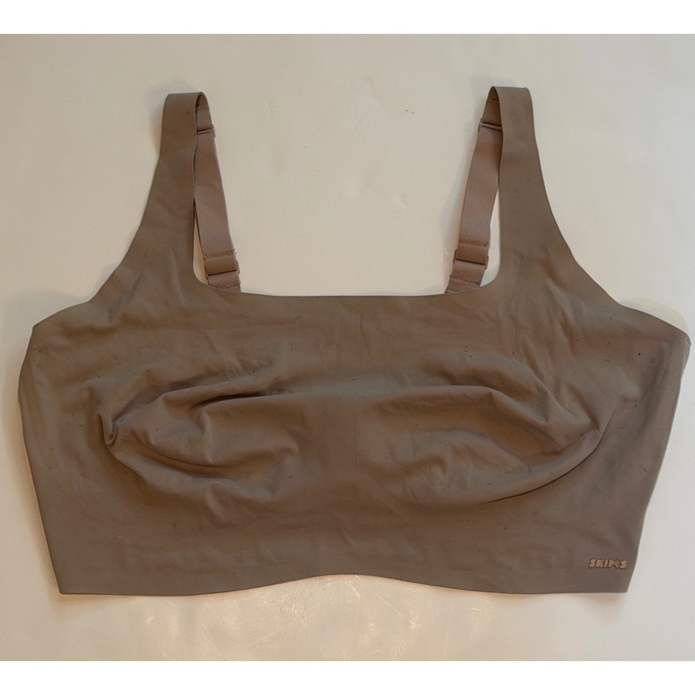 SKIMS Fits Everybody Scoop Neck Bra Clay Brown 4X Bralette RN158973